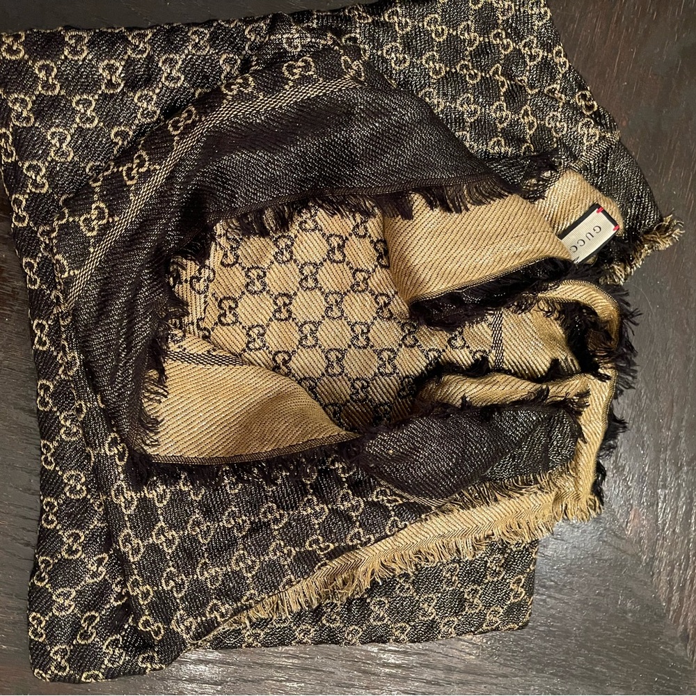 Authentic Oversized Gucci Wool Shawl